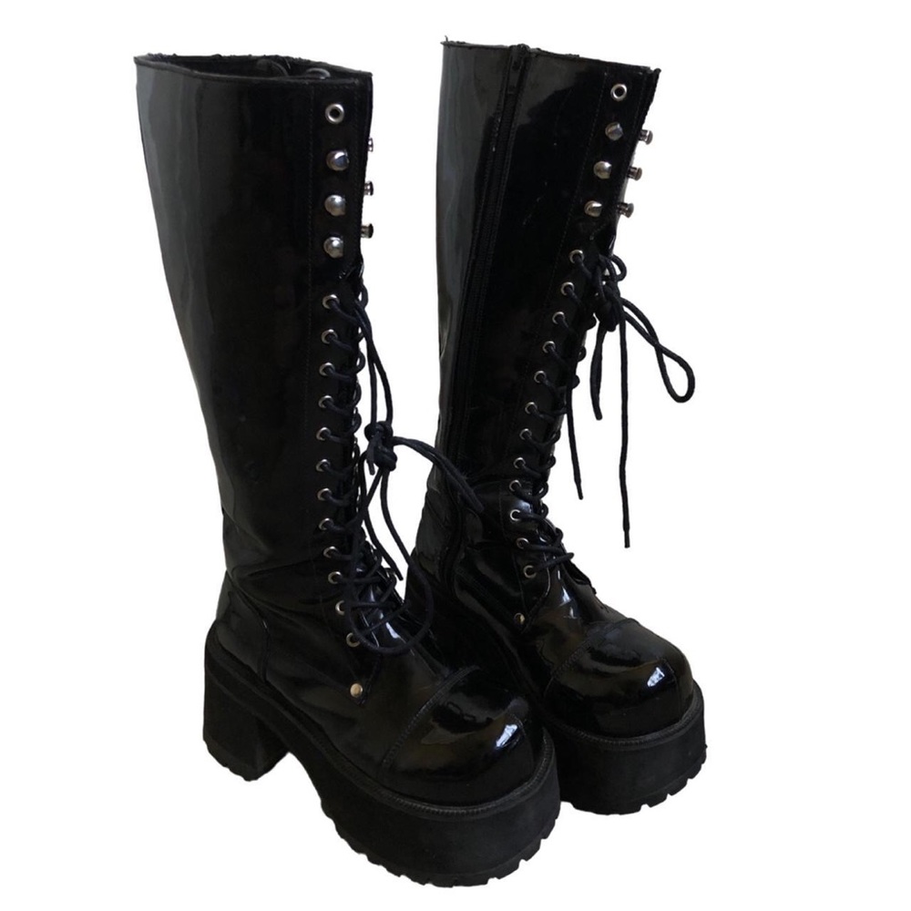 vintage ranger 302 boots discontinued patent vegan leather vers.